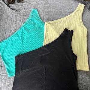 One Shoulder Tops (3 Pack)